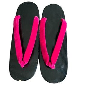 Vintage Japanese Geta Kimono wooden sandals Paulownia
